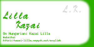 lilla kazai business card